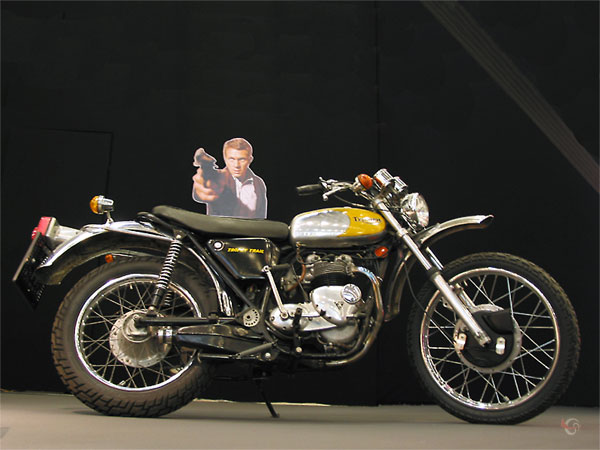 Steve McQueen and his Triumph