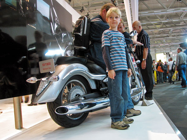 Father and son and a big Dragster