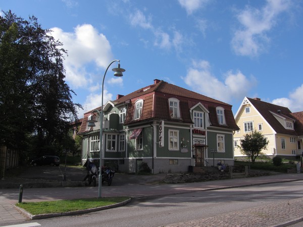 Green wooden house