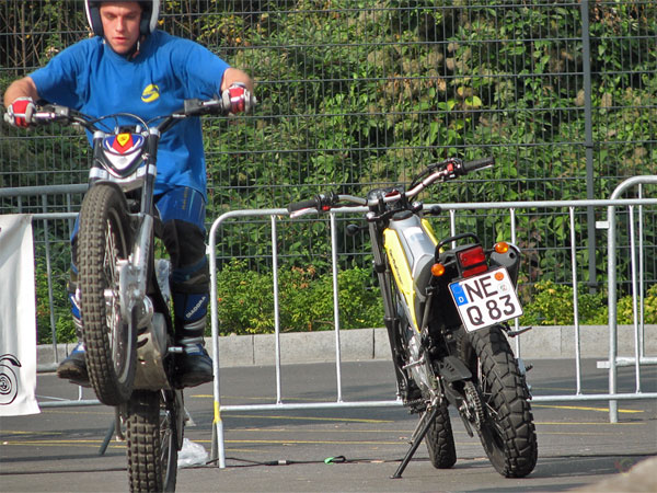 Tricker making a wheelie