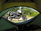 Camping with a motorcycle