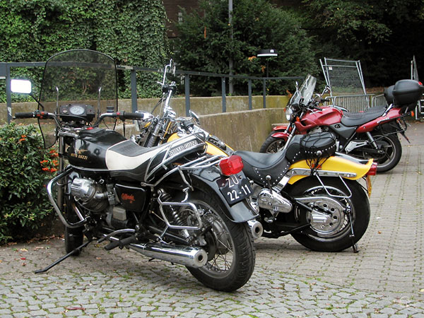 Moto Guzzi California, Harley and Honda